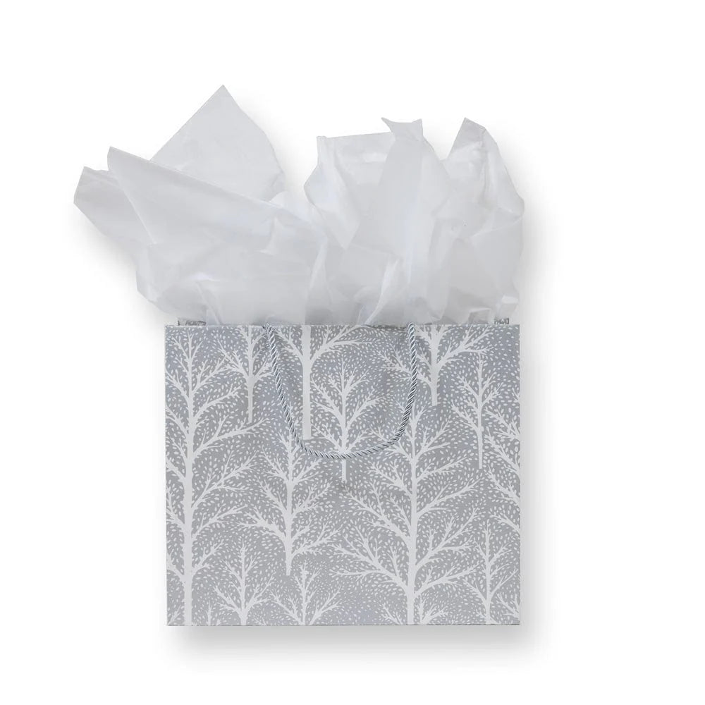 Caspari Winter Trees Large Gift Bag