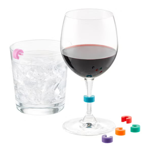 Kikkerland Rainbow Drink Markers – Set of 12