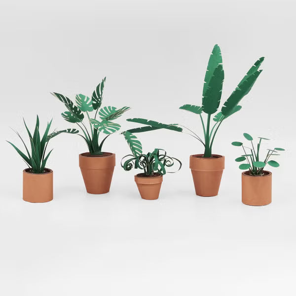 Pikkii Origami Craft Kit – Paper Plants – Set of 5