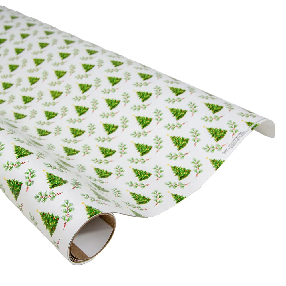 Caspari Little Christmas Trees Gift Wrap Paper - 30" x 8' Roll – Local Delivery Only