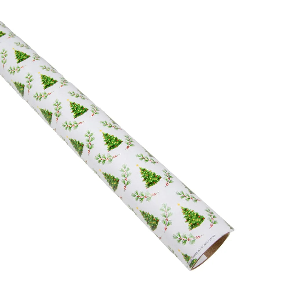 Caspari Little Christmas Trees Gift Wrap Paper - 30" x 8' Roll – Local Delivery Only