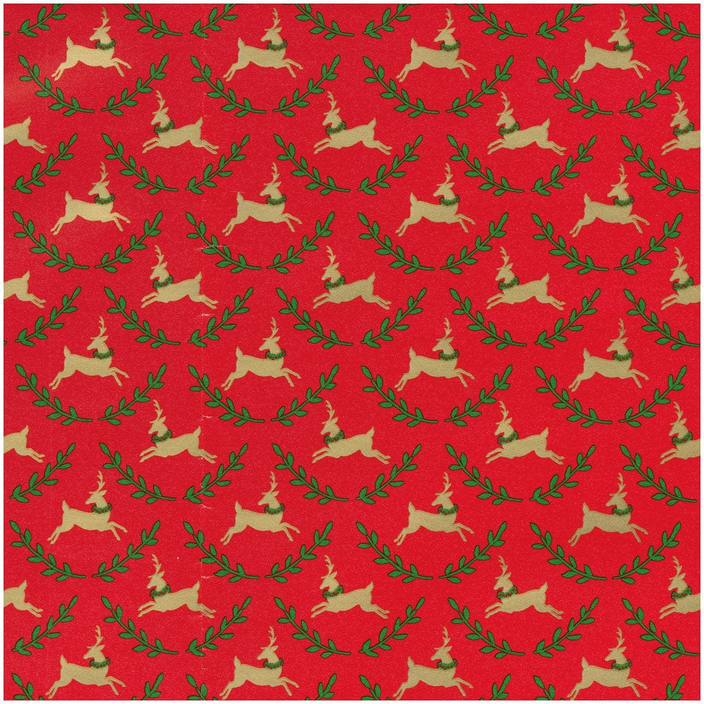 Caspari Little Reindeers Gift Wrap Paper - 30" x 8' Roll – Local Delivery Only