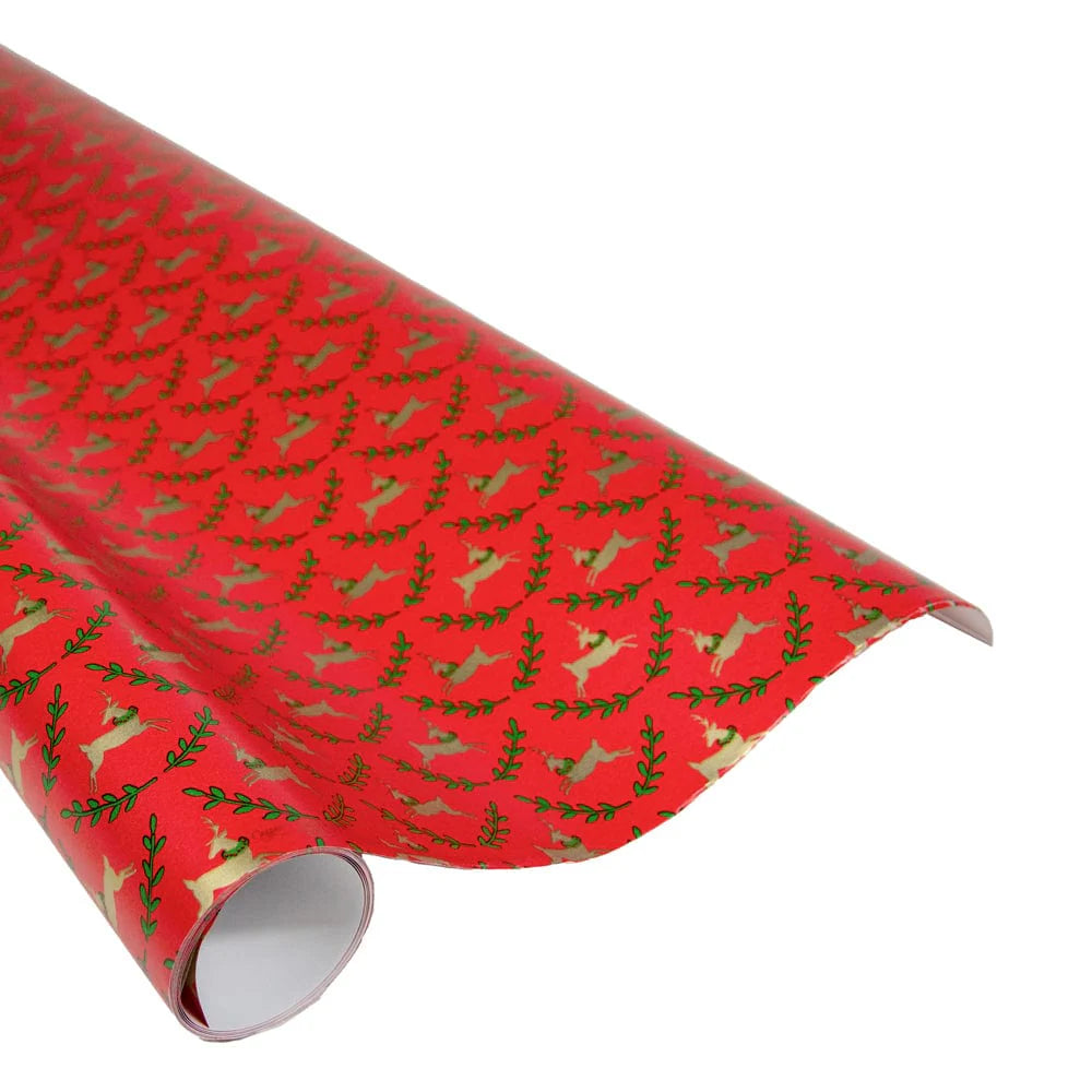 Caspari Little Reindeers Gift Wrap Paper - 30" x 8' Roll – Local Delivery Only