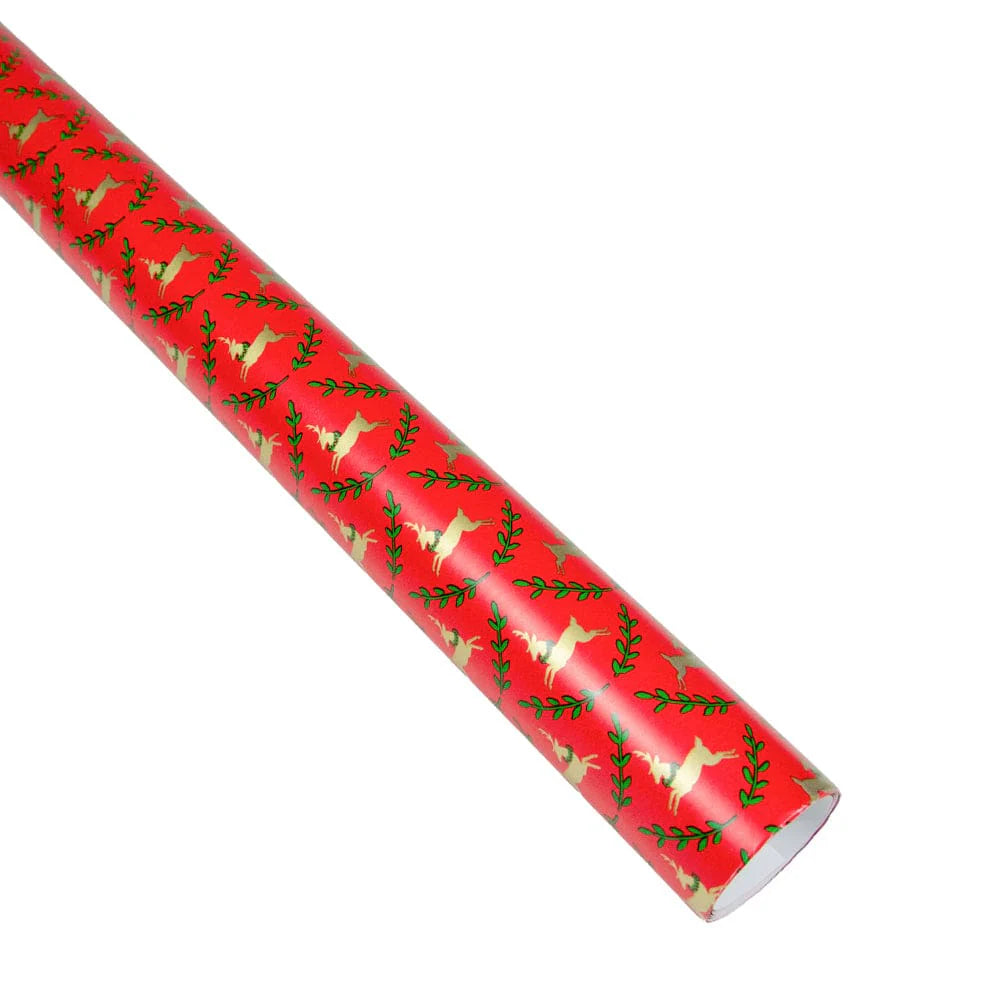 Caspari Little Reindeers Gift Wrap Paper - 30" x 8' Roll – Local Delivery Only