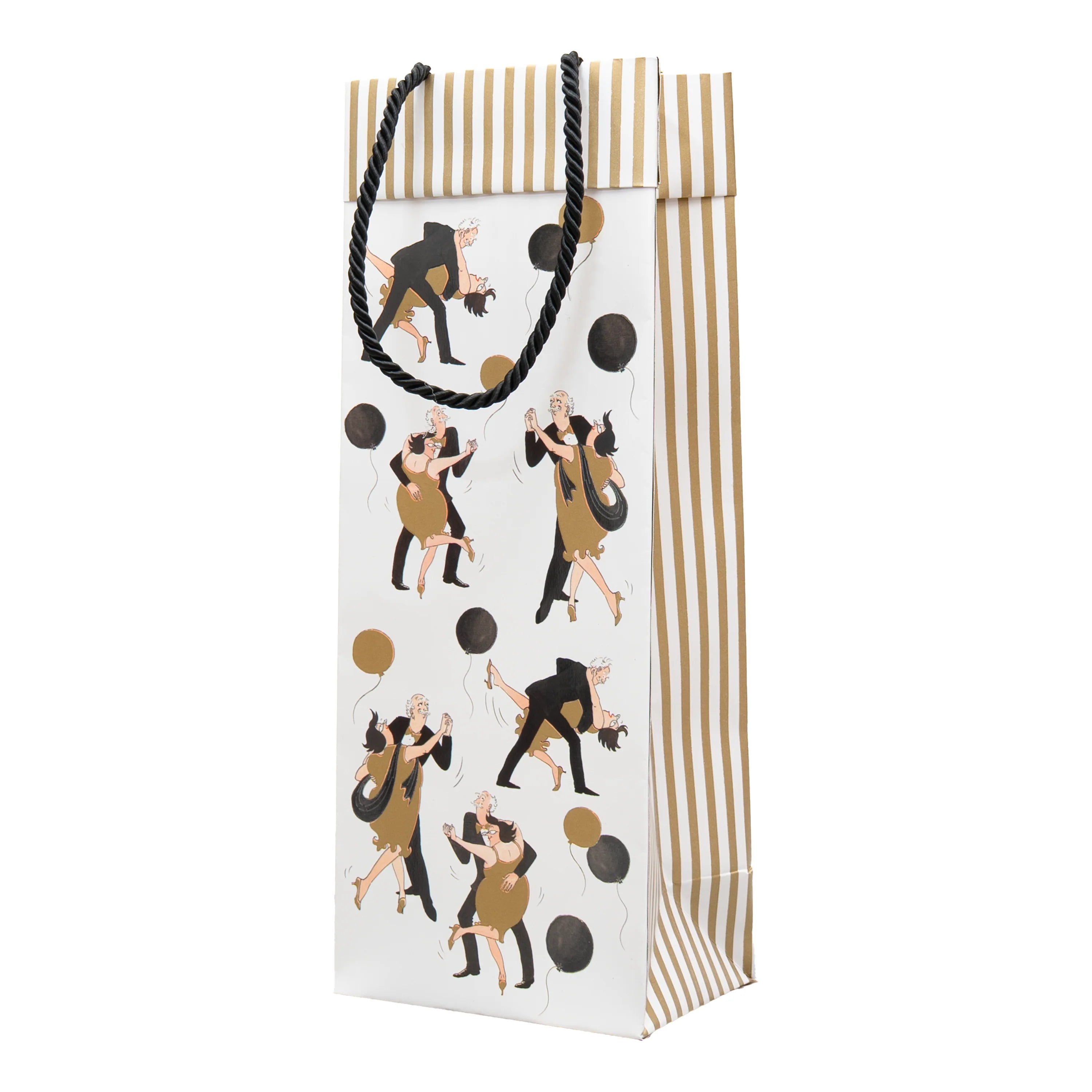 Caspari Boogie Woogie Wine Bottle Gift Bag