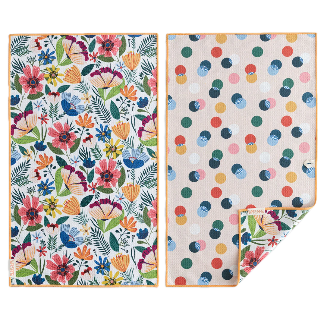 Werkshoppe Microfiber Double Sided Kitchen Towel – Fields Of Flowers