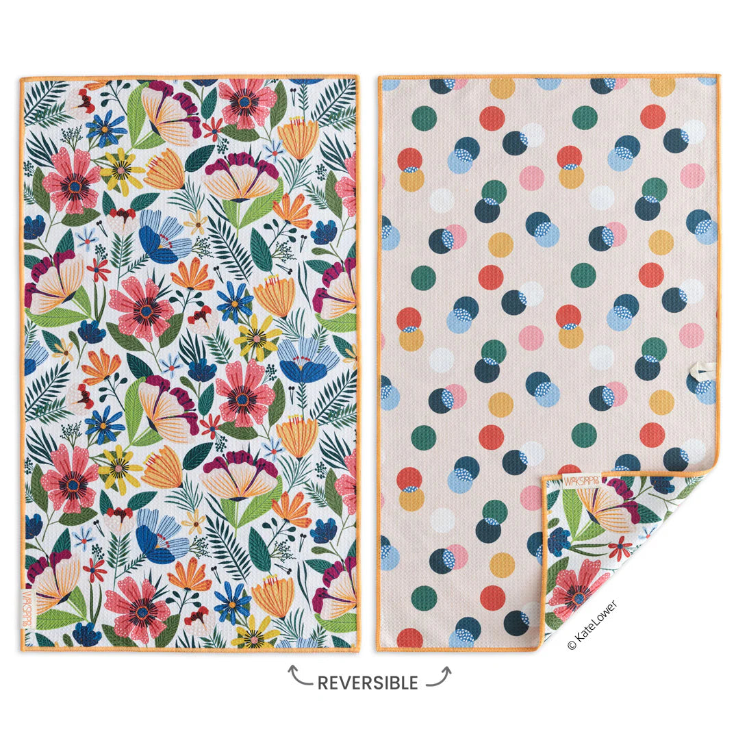 Werkshoppe Microfiber Double Sided Kitchen Towel – Fields Of Flowers