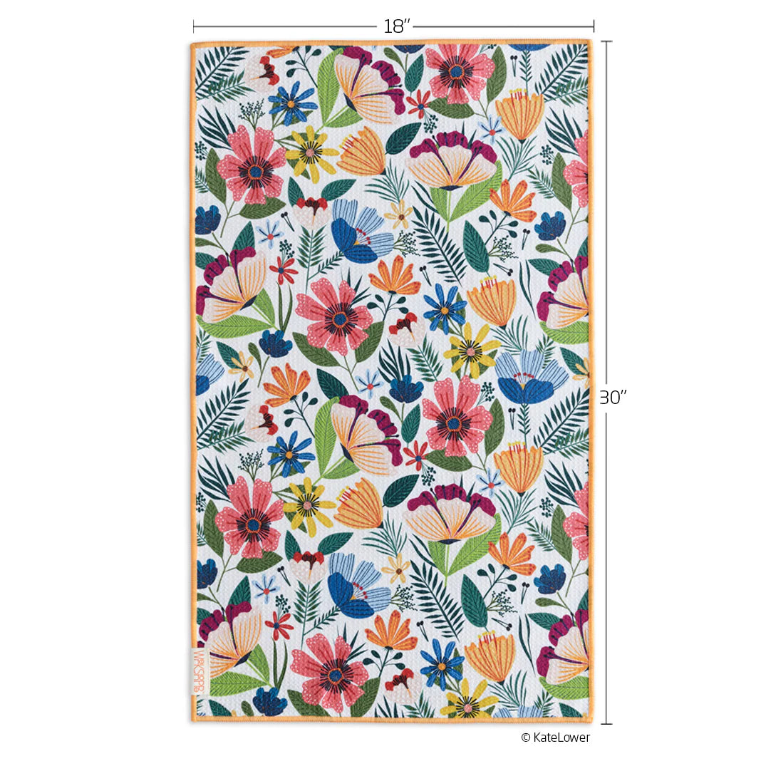 Werkshoppe Microfiber Double Sided Kitchen Towel – Fields Of Flowers