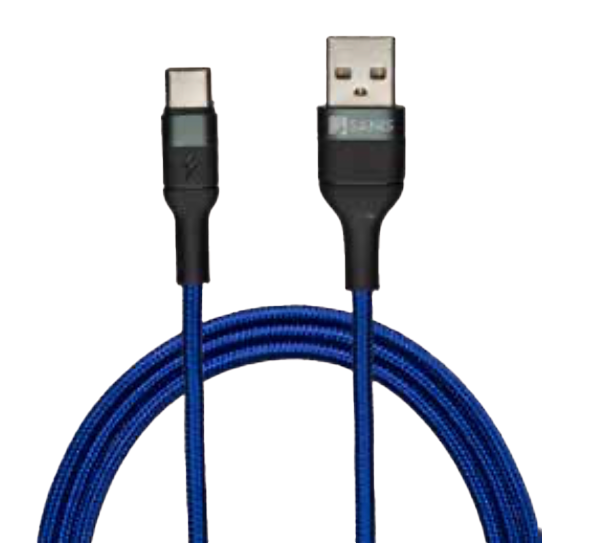 USB A to USB-C Charging Cable – 6ft– Blue