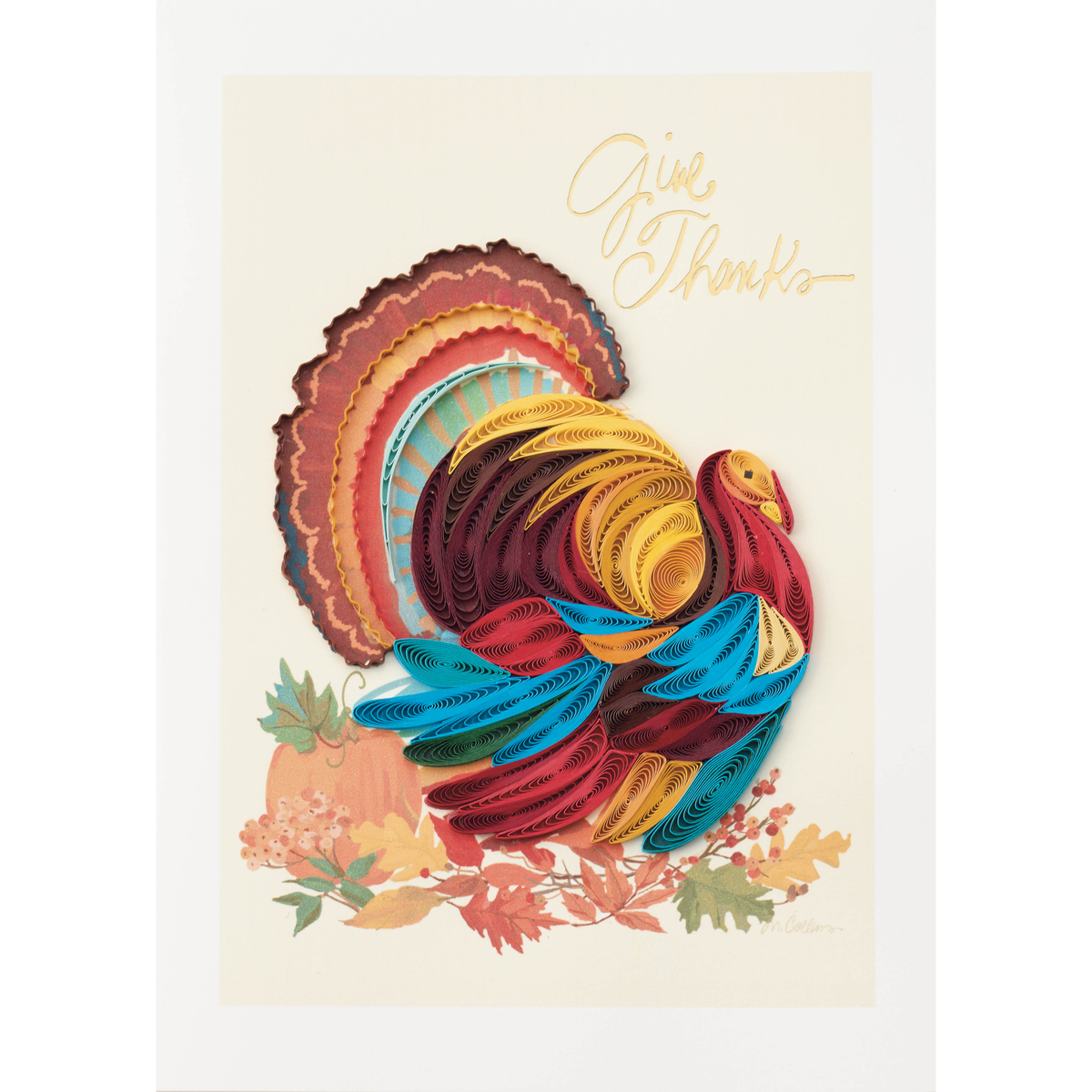 Design Design Thanksgiving Greeting Card – Turkey – 1 Card & 1 Envelope