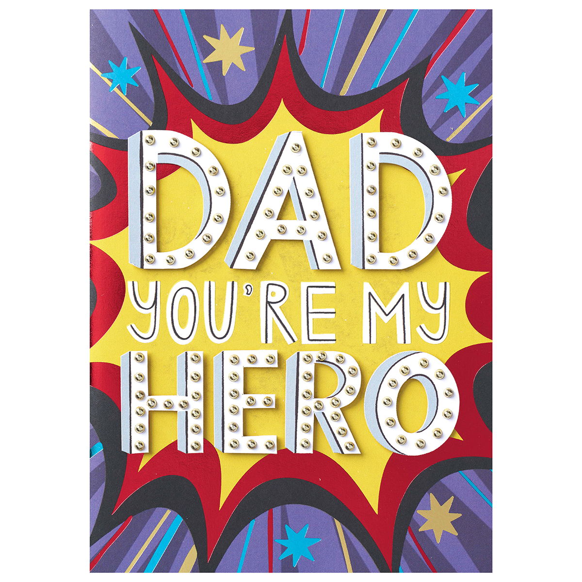 Design Design Father's Day Greeting Card – Power Dad – 1 Card & 1 Envelope