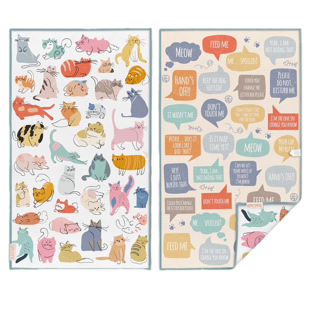 Werkshoppe Microfiber Double Sided Kitchen Towel – If Cats Could Talk