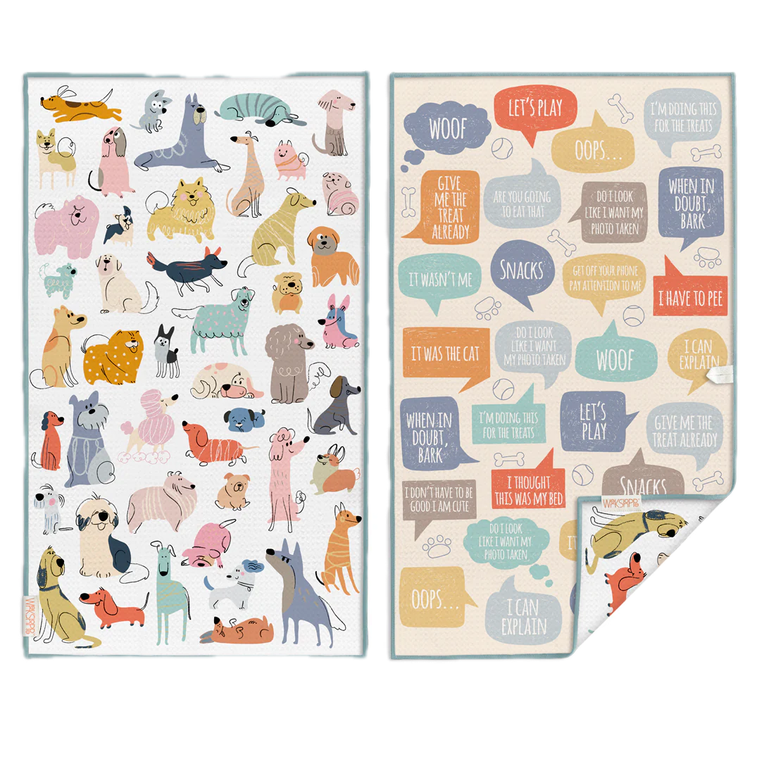 Werkshoppe Microfiber Double Sided Kitchen Towel – If Dogs Could Talk