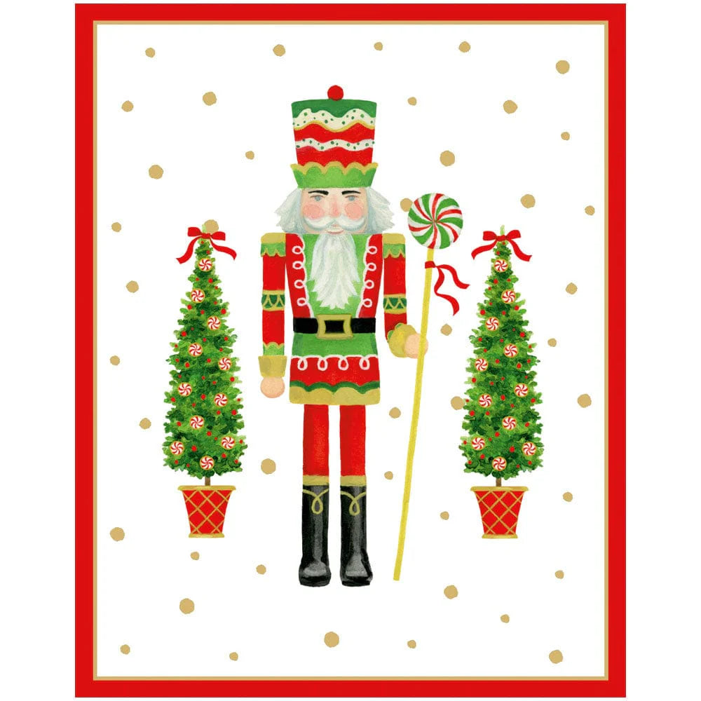 Caspari Lollipop Nutcracker Petite Boxed Christmas Cards – 15 Cards/Envelopes