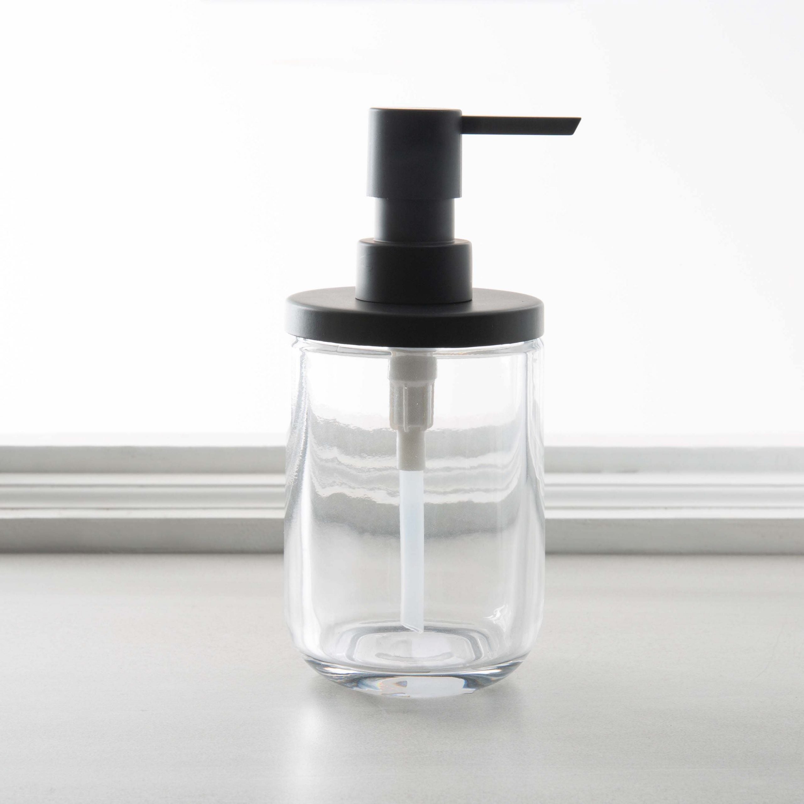 Jasper Lotion / Soap Dispenser - Glass | Black