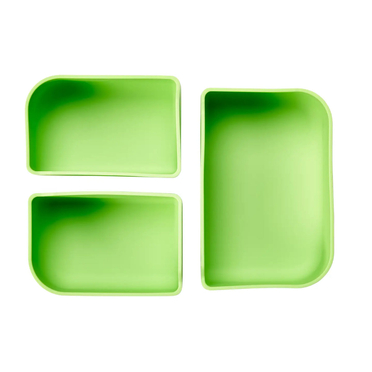 Small Food Grade Silicone Build-a-Bento – 3.6 Cups – Green