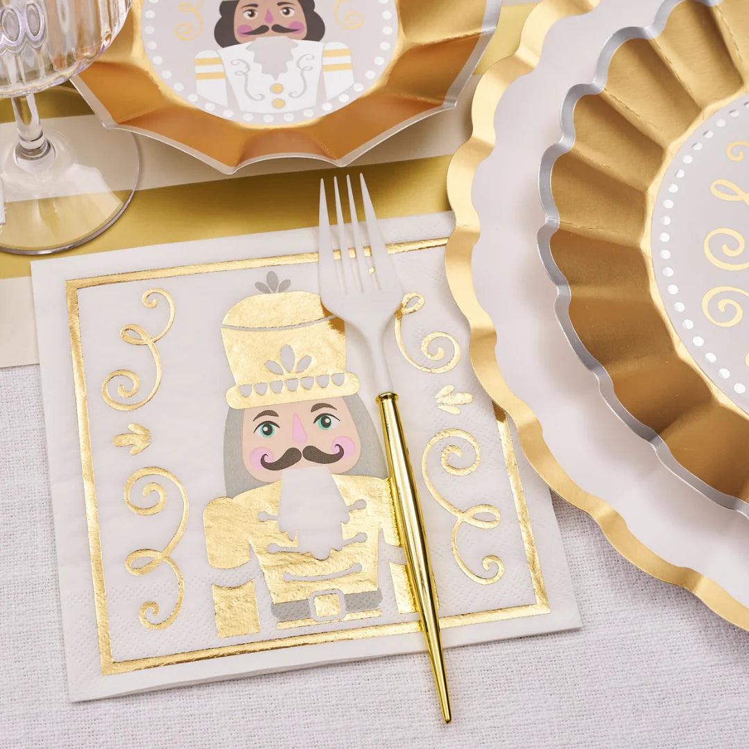 Sophistiplate Gilded Nutcracker Lunch Napkins – 20pk