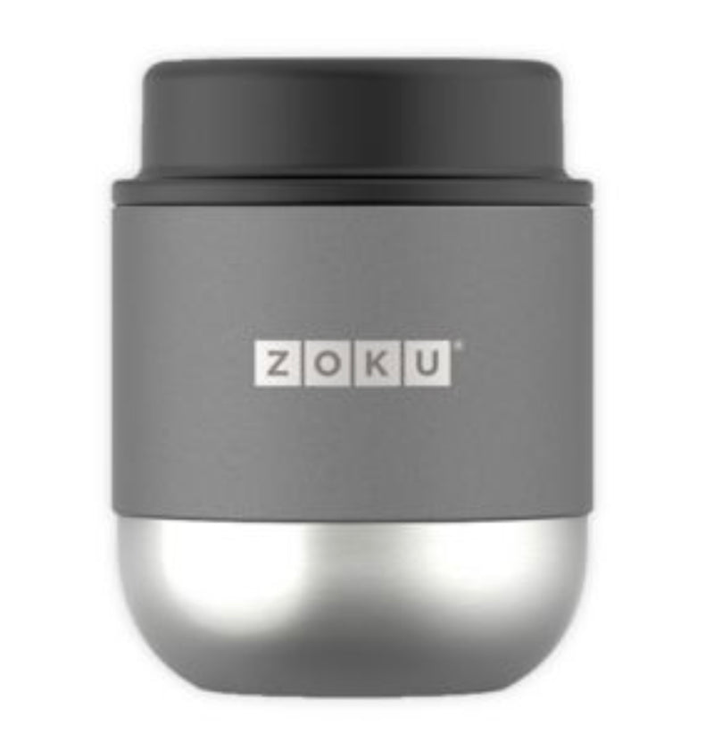Zoku Neat Stack Wide Mouth Insulated Food Jar – Silver – 10oz