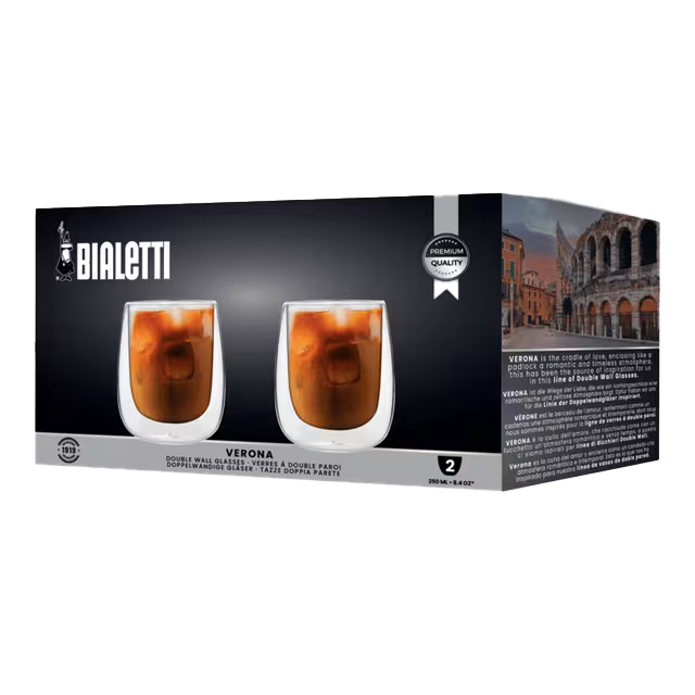 Bialetti Verona Double Wall Glasses – 250 Ml –  Set of 2