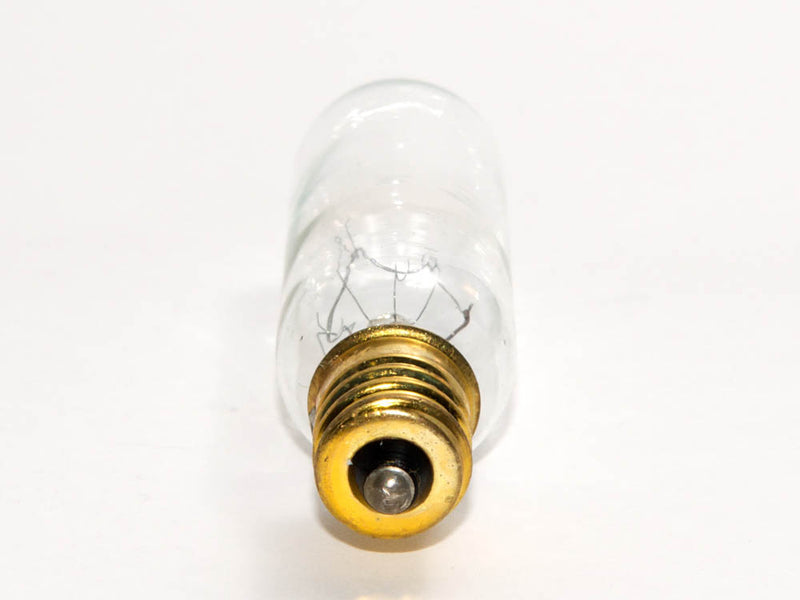Incandescent Tubular Appliance Light Bulb – 25 watt - 120 volt - T6 - Candelabra Screw (E12) Base - Clear
