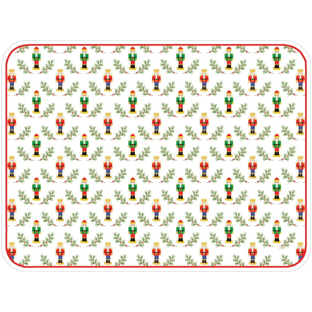 Caspari Little Nutcracker Rectangular Paper Placemats – Pack of 12