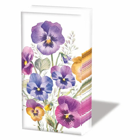 Pansies Pocket Tissue – 10 Tissues Per Pack