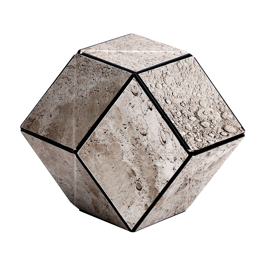 Shashibo Shape Shifting Fidget Cube with 36 Rare Earth Magnets – Moon