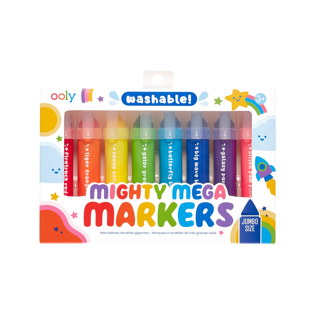 Ooly Mighty Mega Washable Chunky Markers - Set of 8