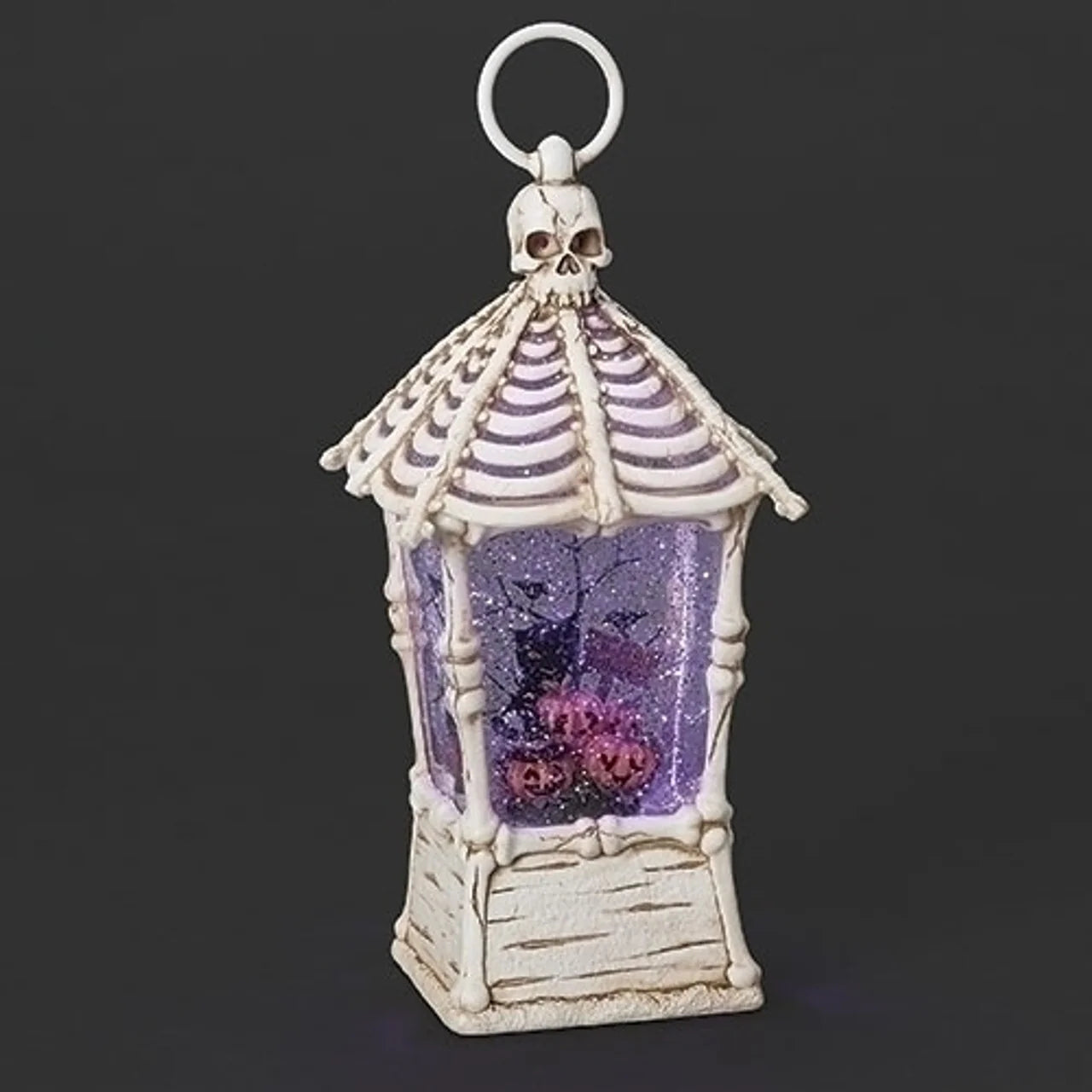 Roman Swirling Glitter Lighted Skeleton – 12"