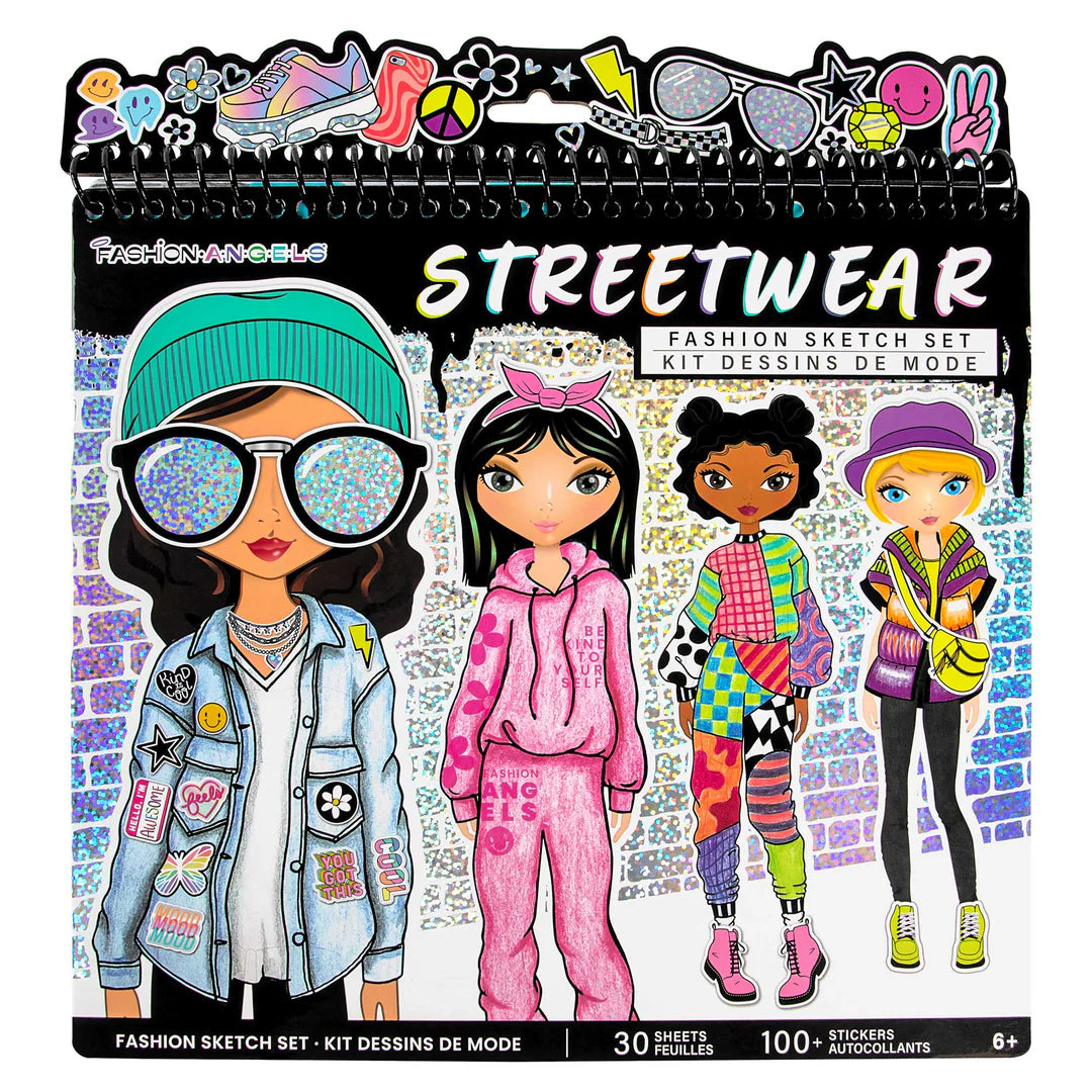 Fashion Angels Streetwear Fashion Design Portfolio Sketch Set
