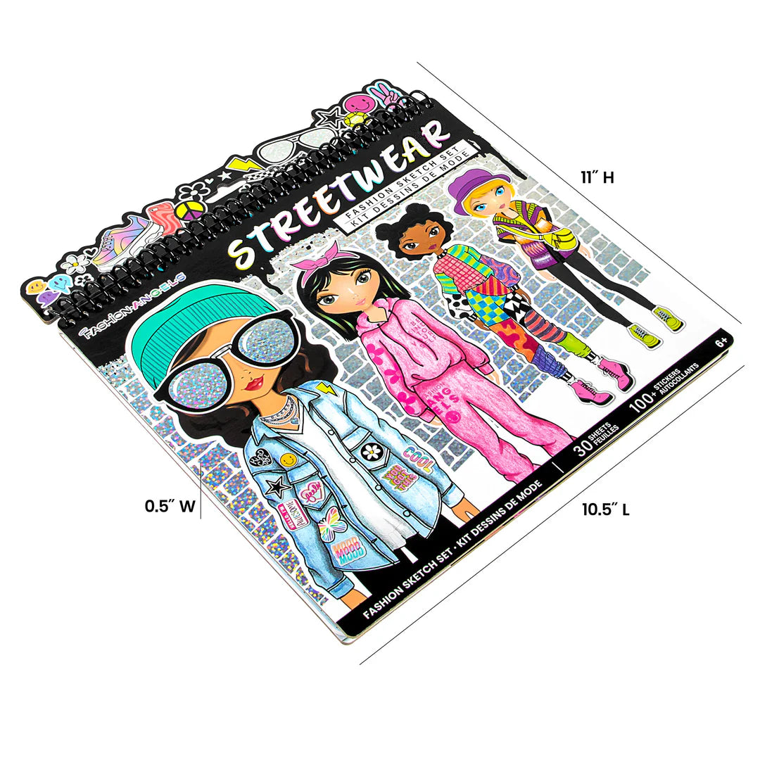 Fashion Angels Streetwear Fashion Design Portfolio Sketch Set
