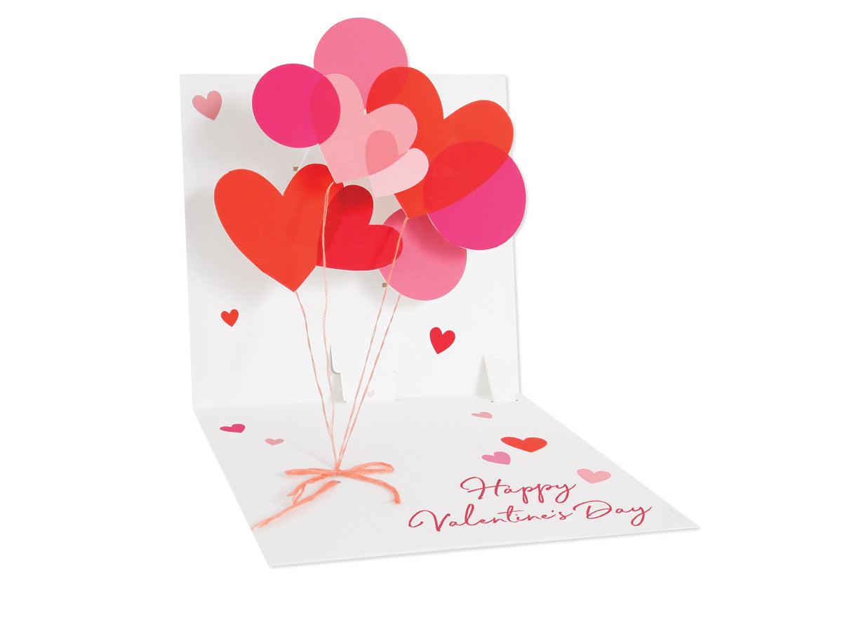 Up With Paper 3D Pop-Up Greeting Card – Valentine Balloons