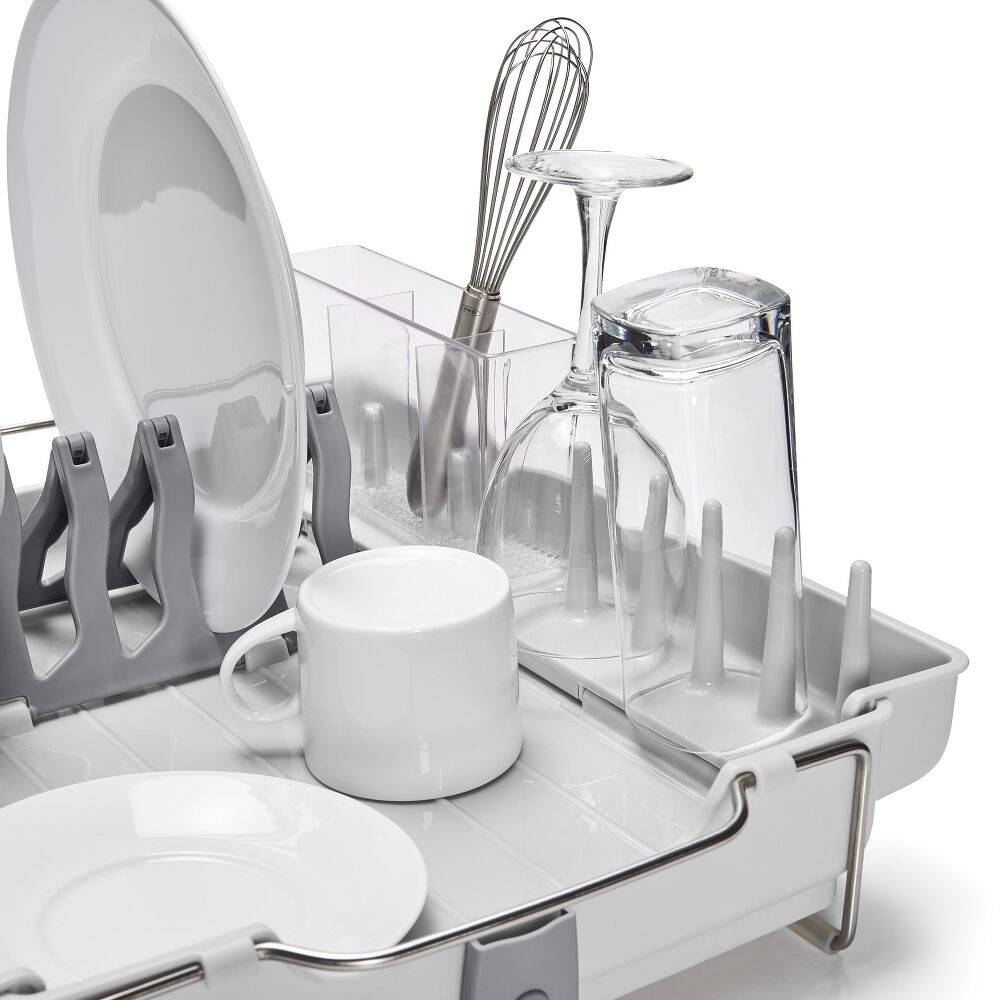 OXO Good Grips Foldaway Dish Rack – White