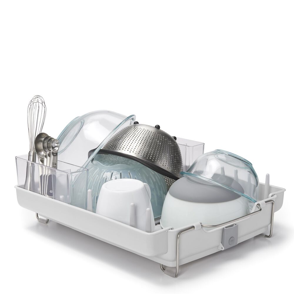 OXO Good Grips Foldaway Dish Rack – White