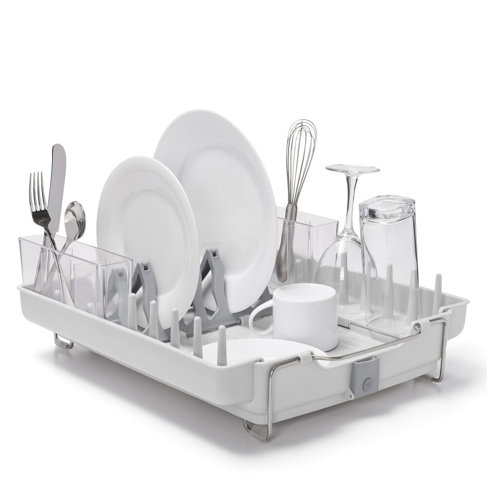 OXO Good Grips Foldaway Dish Rack – White