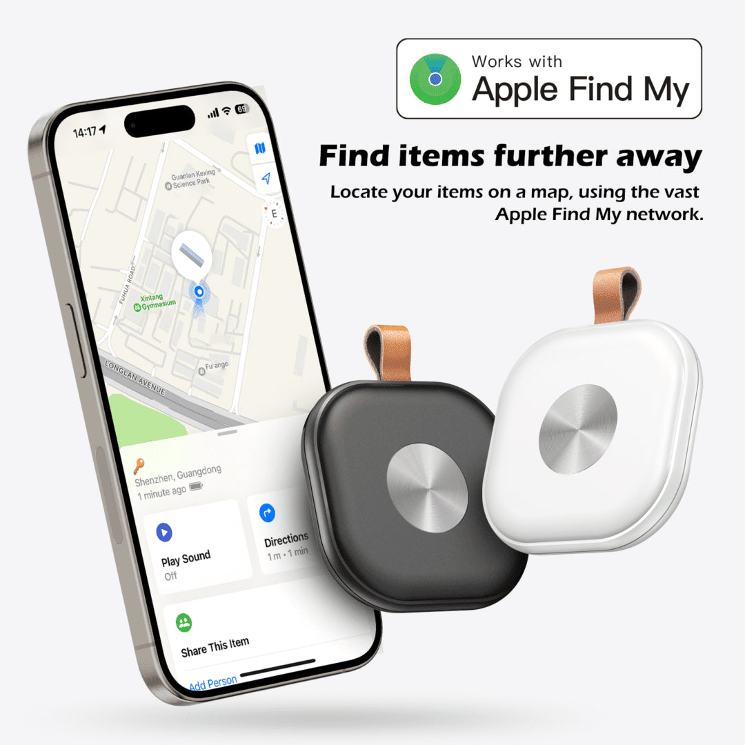 Tag Tracker Locates Your Belongings Over Apple Find My Network – Pack of 2