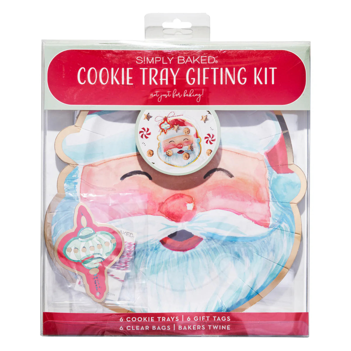 Sophistiplate Die Cut Cookie Tray Gifting Kit – Santa – Set of 6