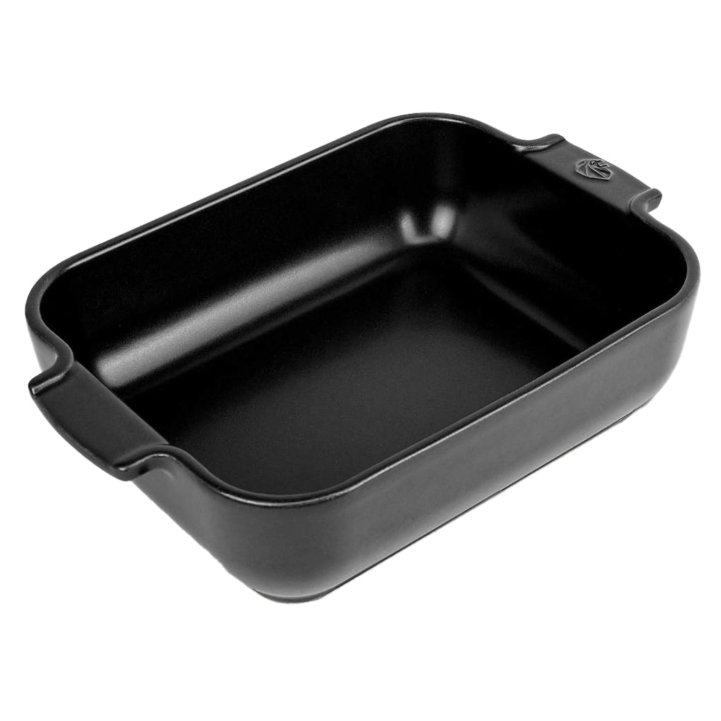 Peugeot Appolia Rectangular Ceramic Casserole Baking Dish – 16" – Satin Black