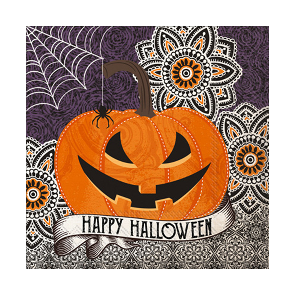 Happy Halloween Pumpkin Cocktail Napkins - 20pk