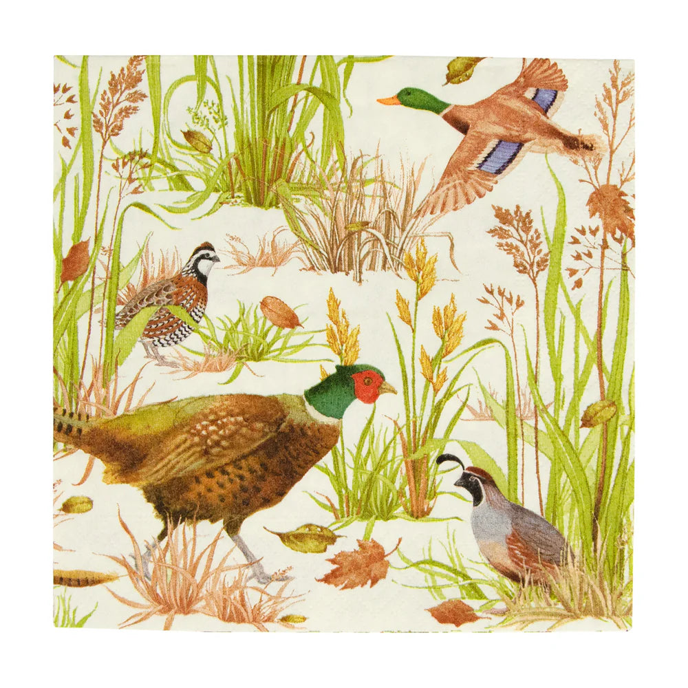 Caspari Birds Of A Feather Luncheon Napkins - 20pk