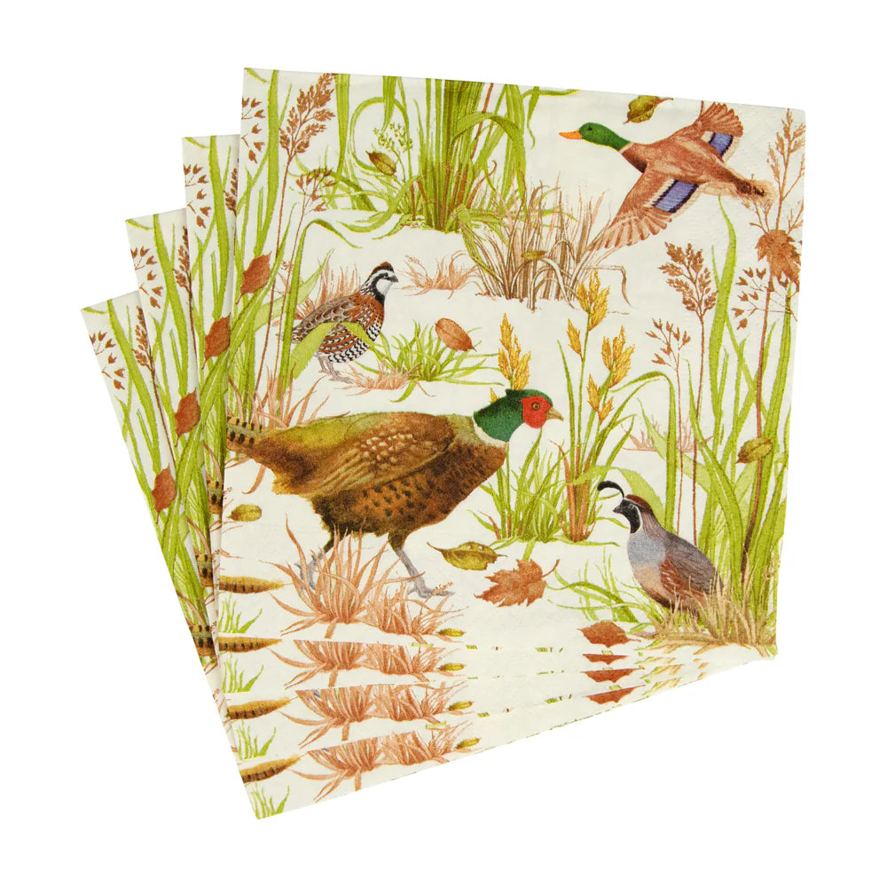 Caspari Birds Of A Feather Luncheon Napkins - 20pk