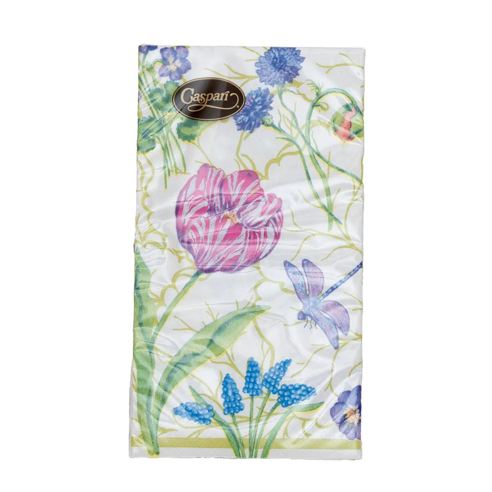 Caspari Floral Majolica Paper Guest Towel Napkins – 15 Pk