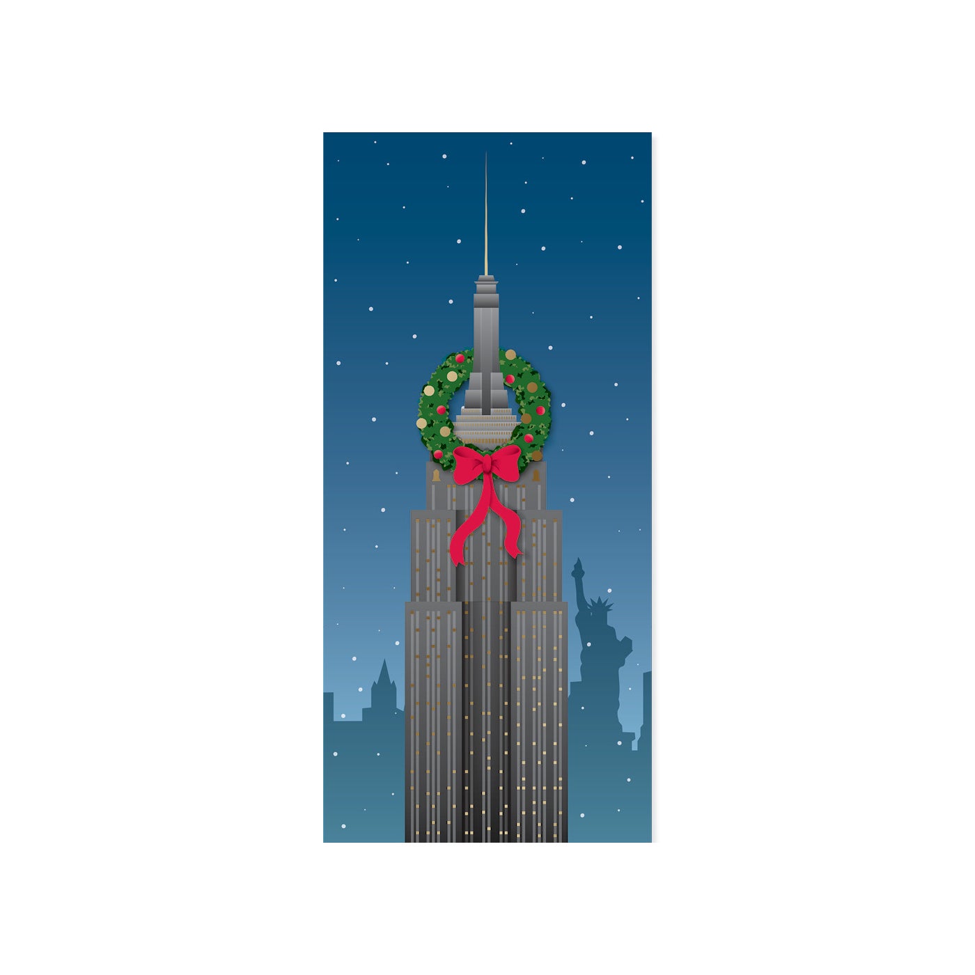 Empire State Building Wreath Gift Money Enclosures – 6pk