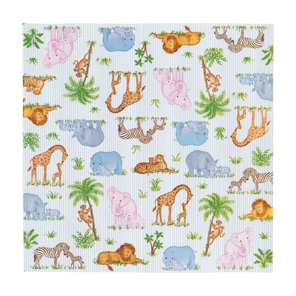 Servilletas de cóctel de papel Caspari - Safari Baby - Paquete de 20 unidades