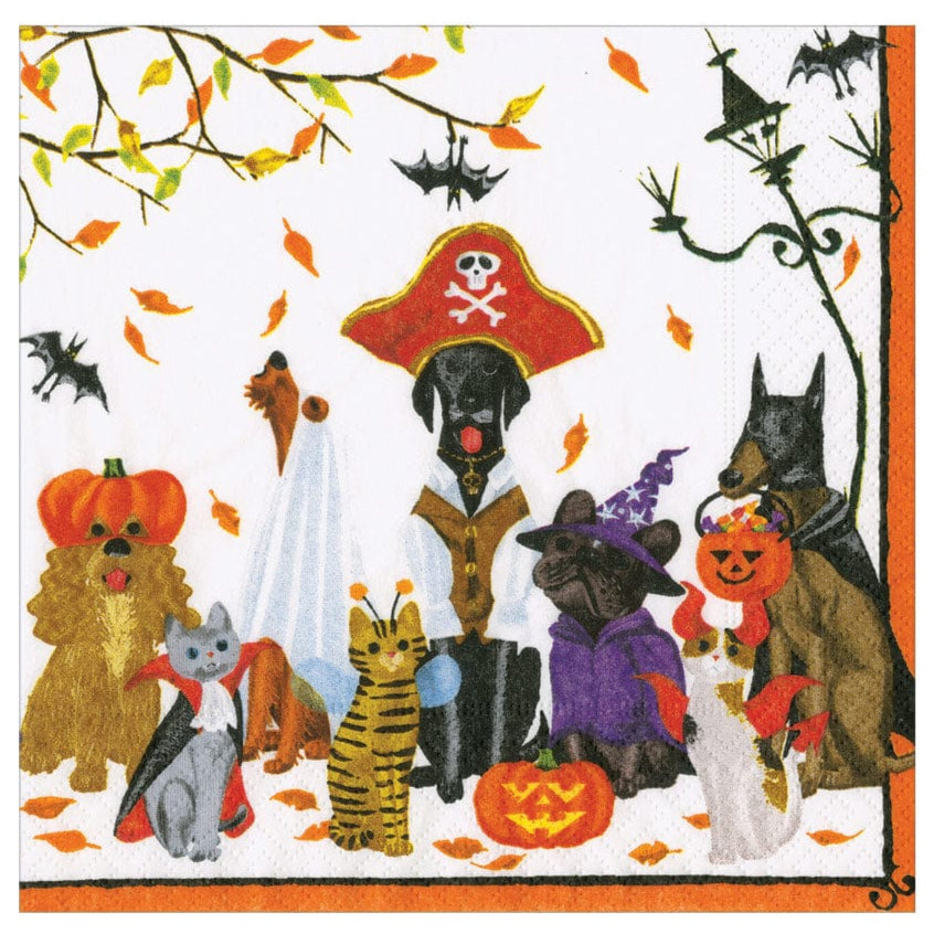 Caspari Halloween Pets Recycled Luncheon Napkins - 20Pk