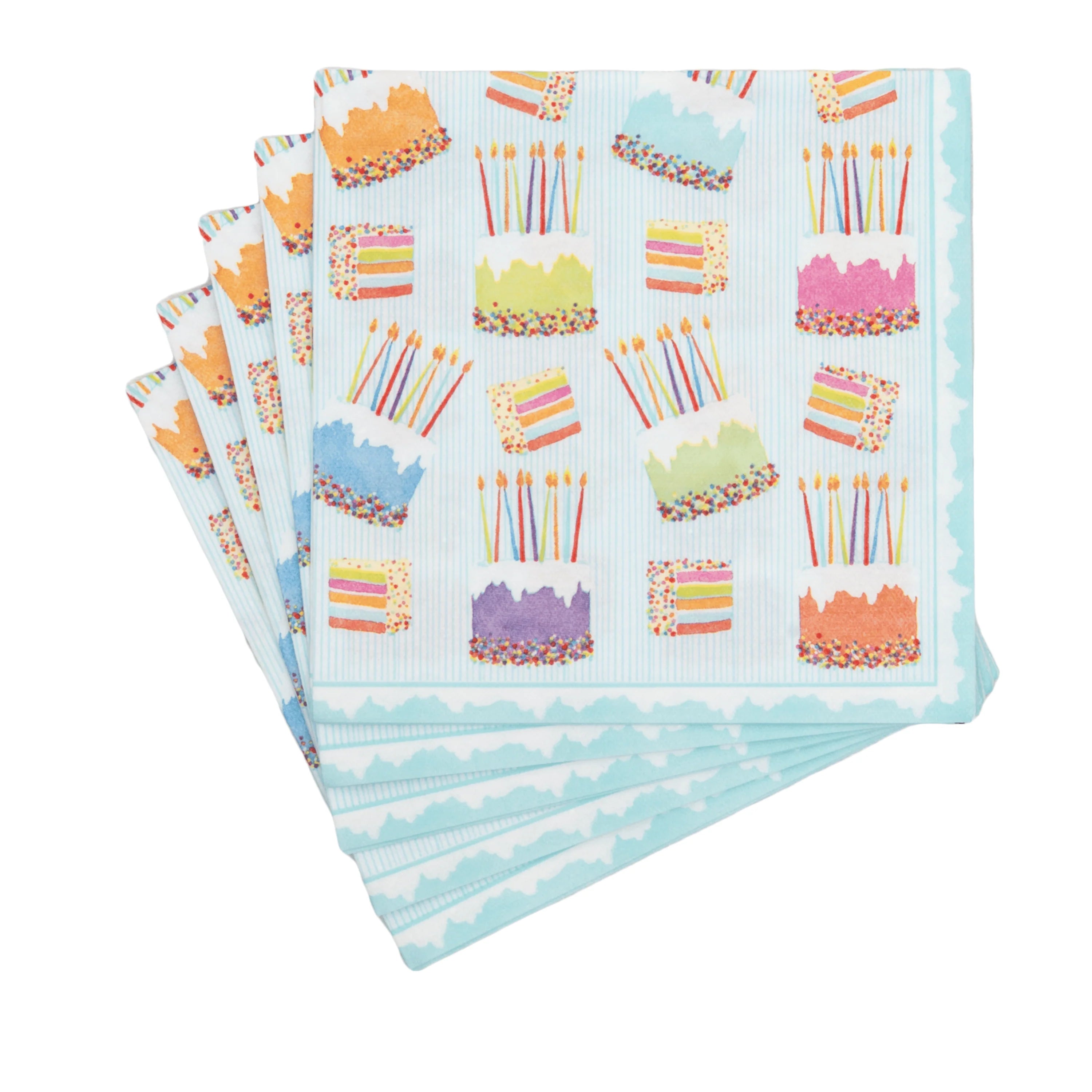 Caspari Paper Linen Lunch Napkins - Cake Frosting – 15pk