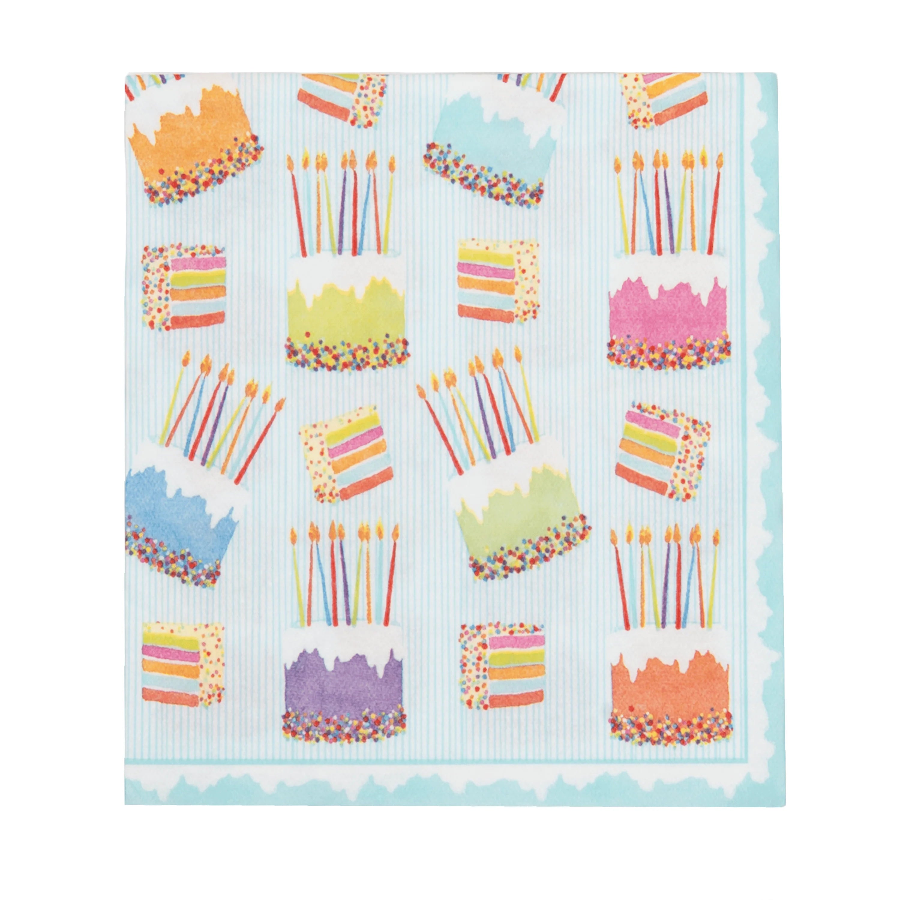 Caspari Paper Linen Lunch Napkins - Cake Frosting – 15pk