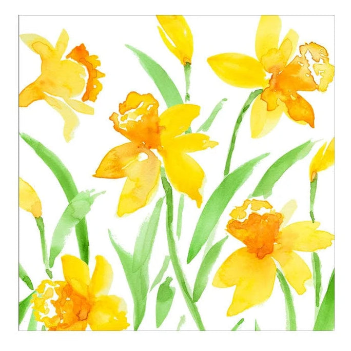 Caspari Paper Cocktail Napkins - Spring Herald – 20pk