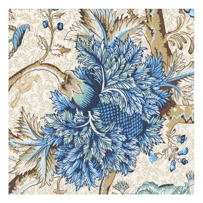 Caspari Pondicherry Delft Cocktail Napkin – Pack of 20