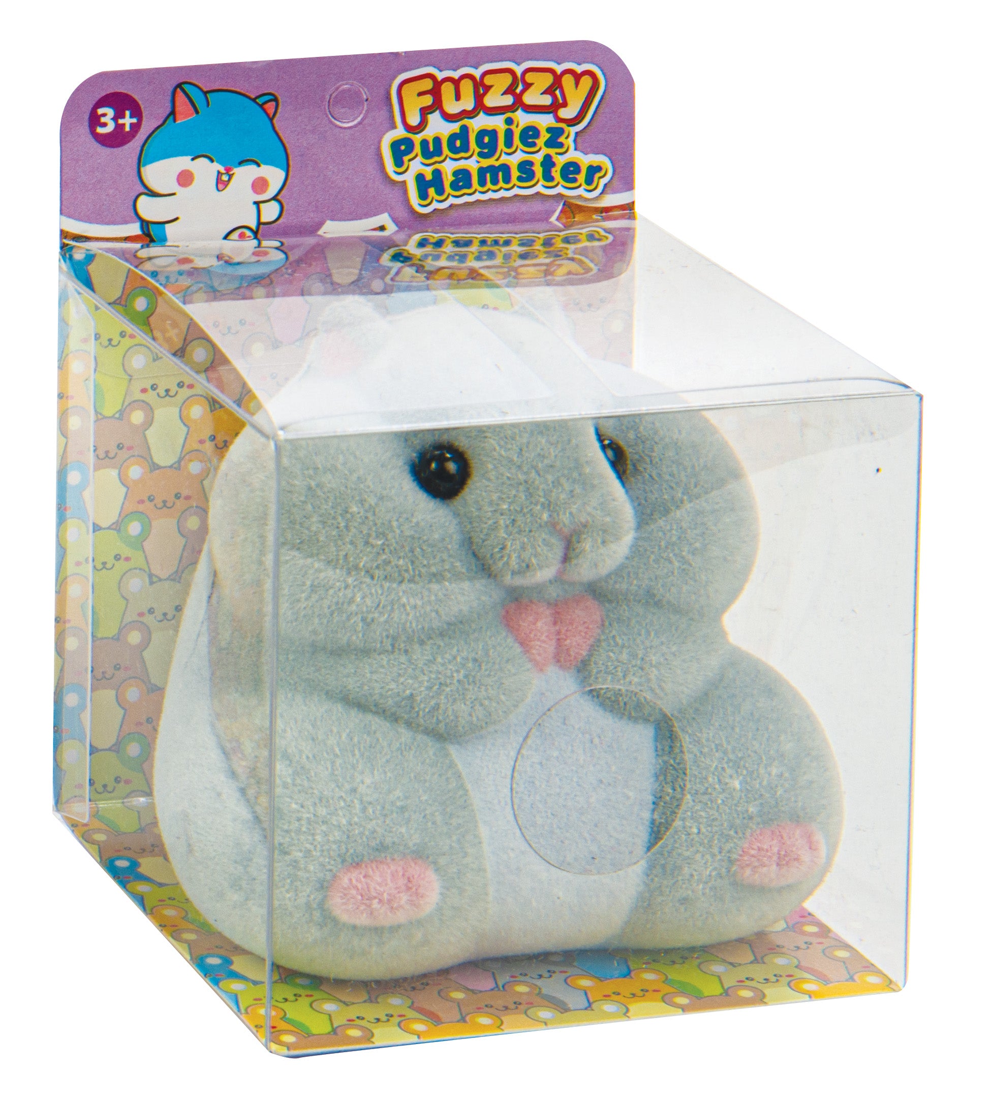Fuzzy Pudgiez Hamster Squishy Toy – Assorted Colors – Each Sold Separately